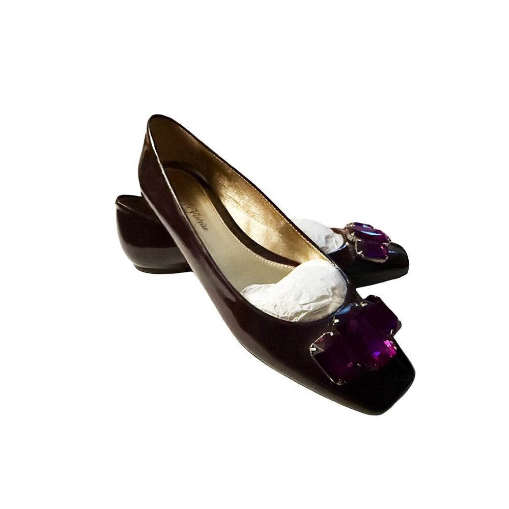 POUR LA VICTORIE Deep Purple, Embellished Jewelled Ballet Flats Size 6.5 M - Picture 7 of 8